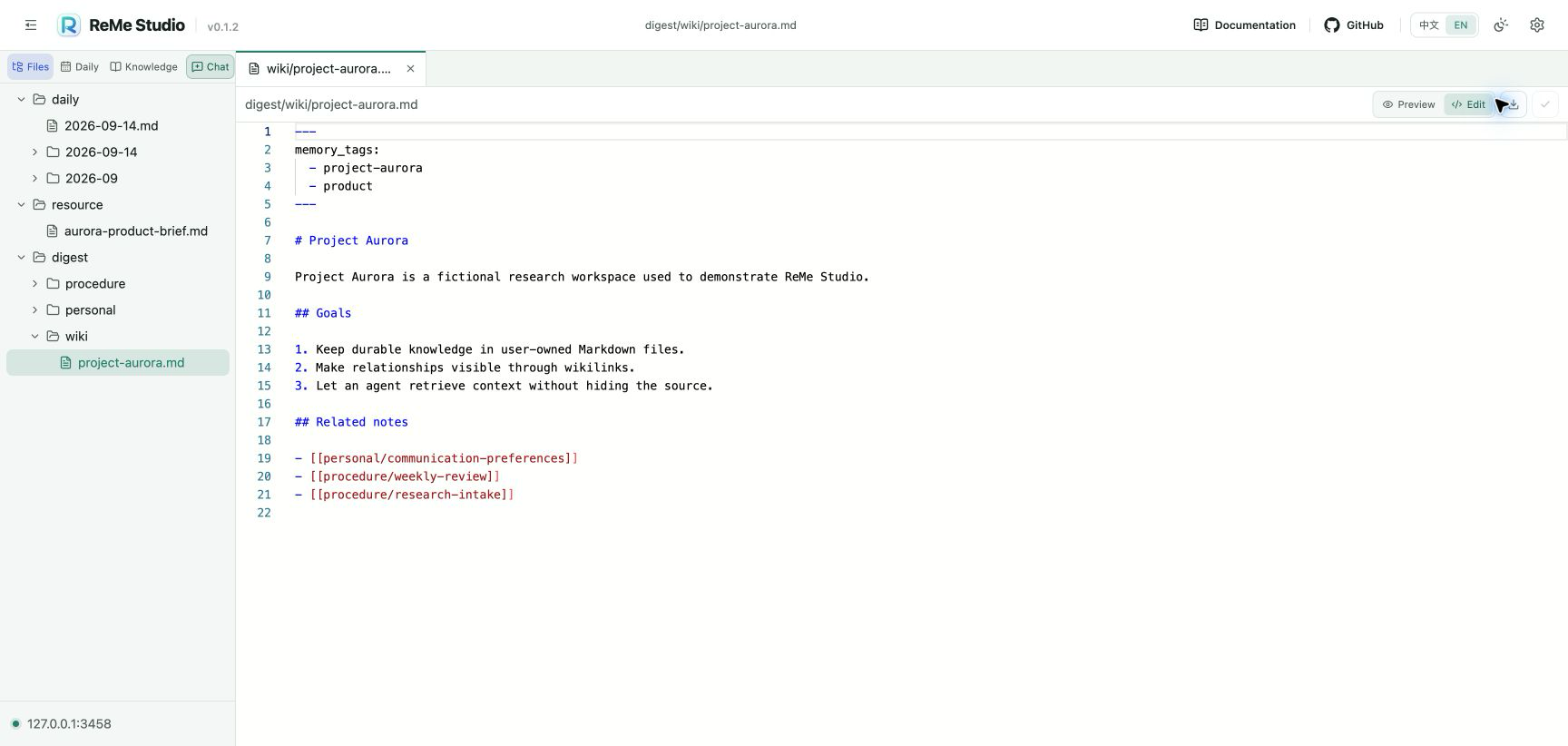 Markdown editor