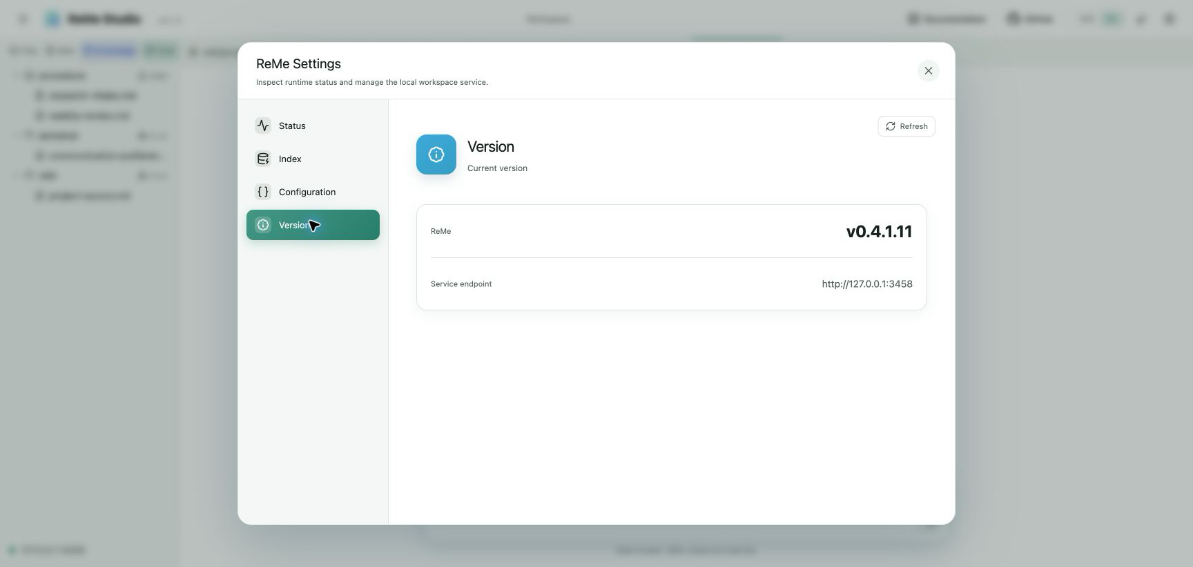 Version and endpoint