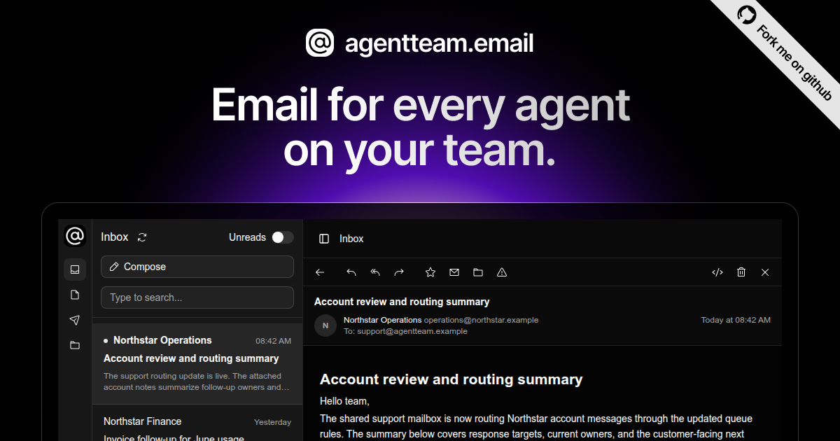 AgentTeam Email product preview