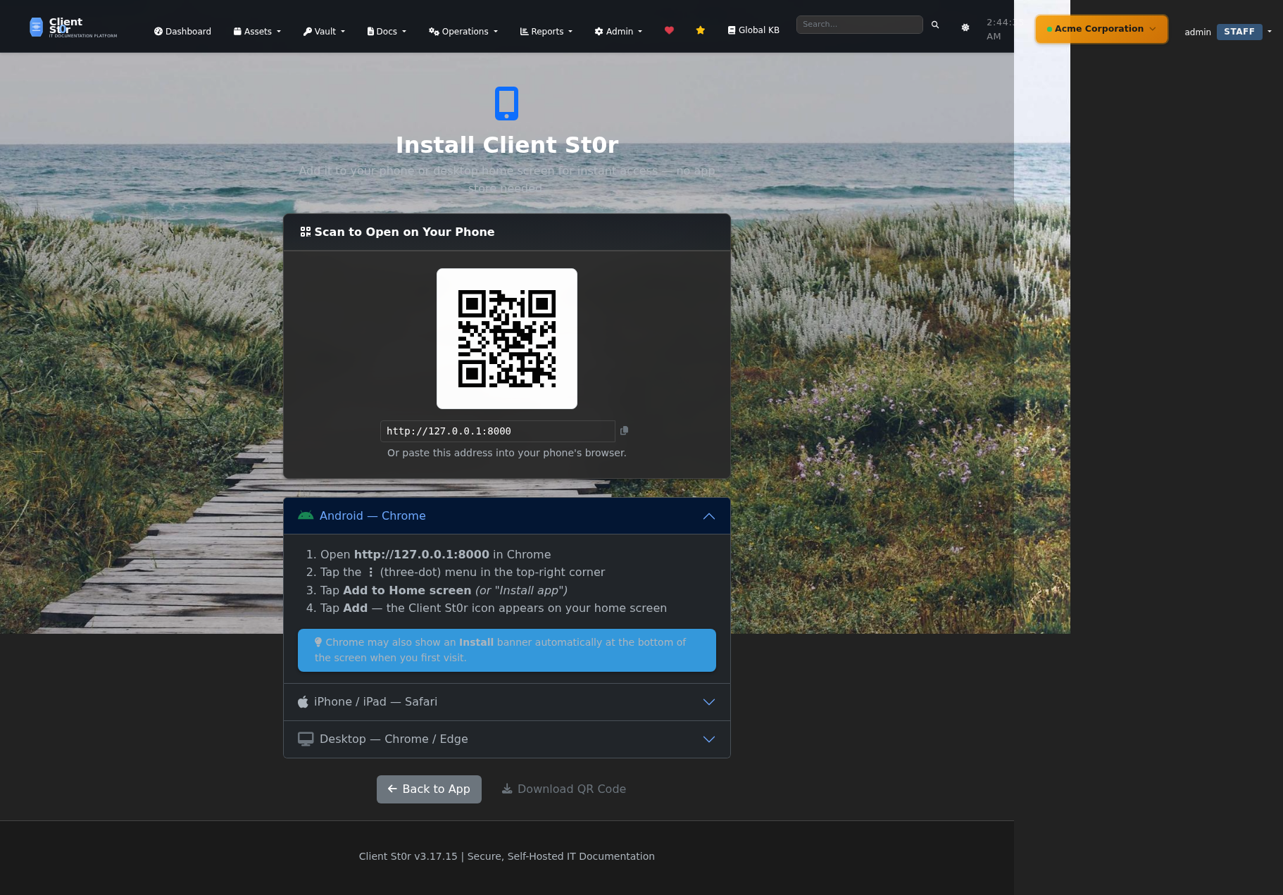 Install App Page