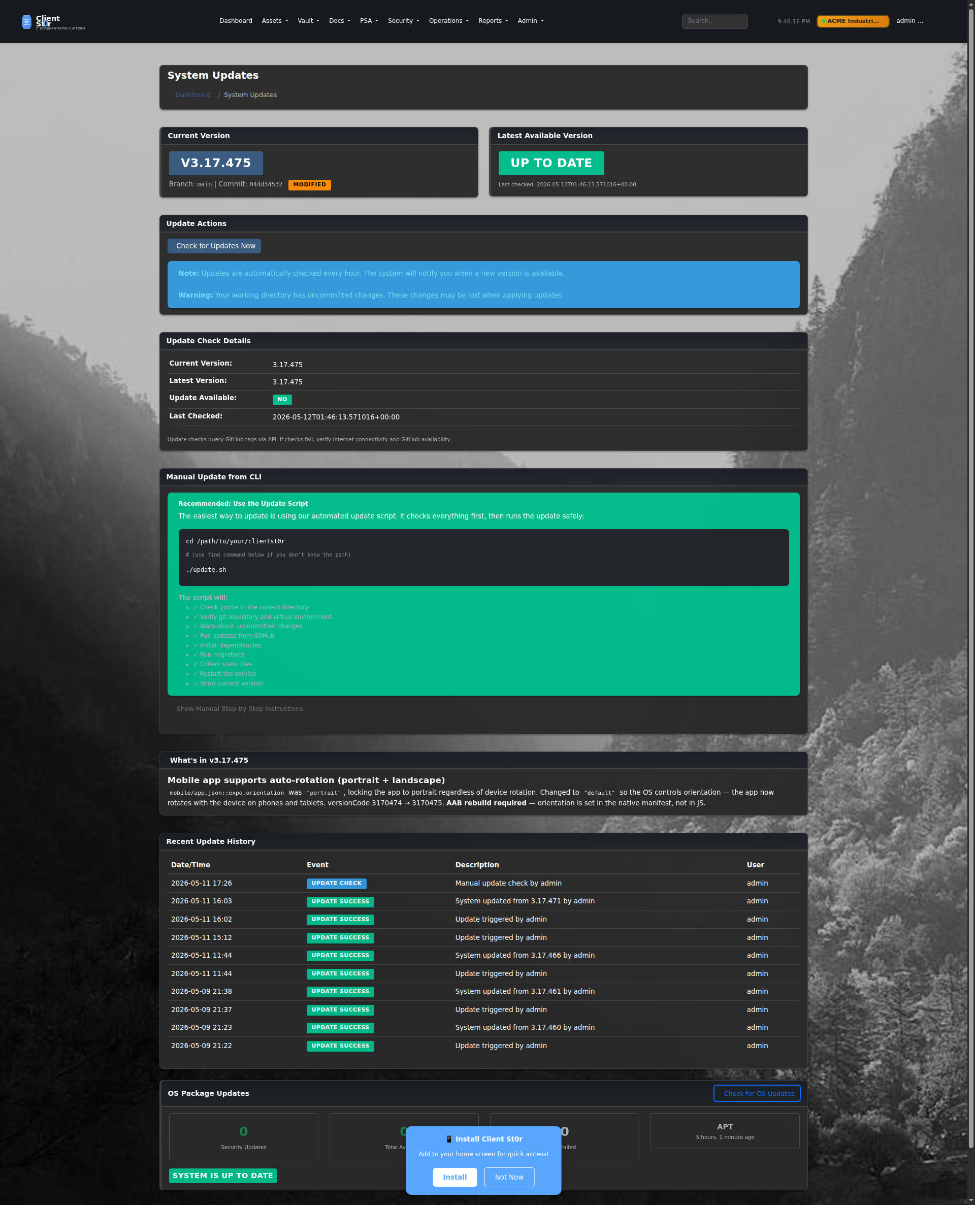 System Updates