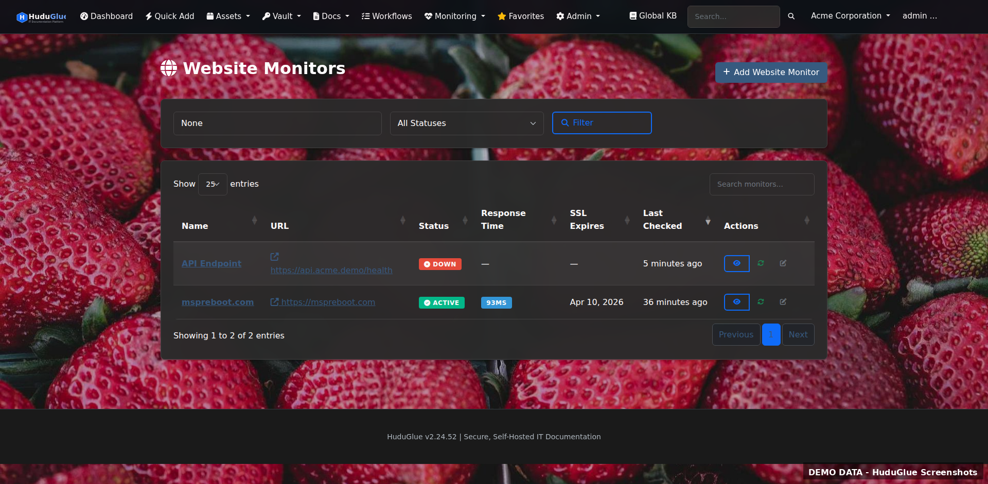 Website Monitors
