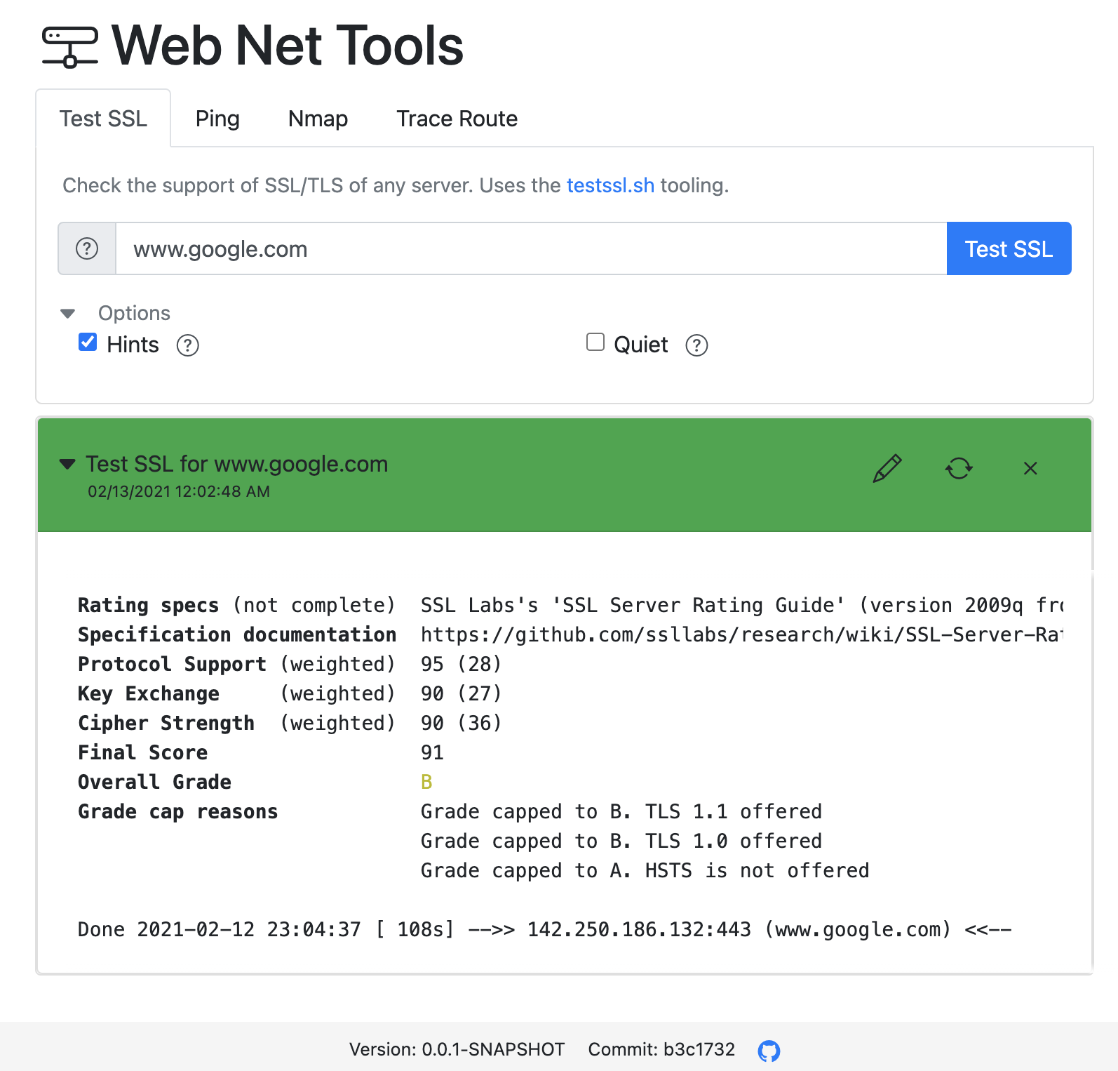 test ssl tooling