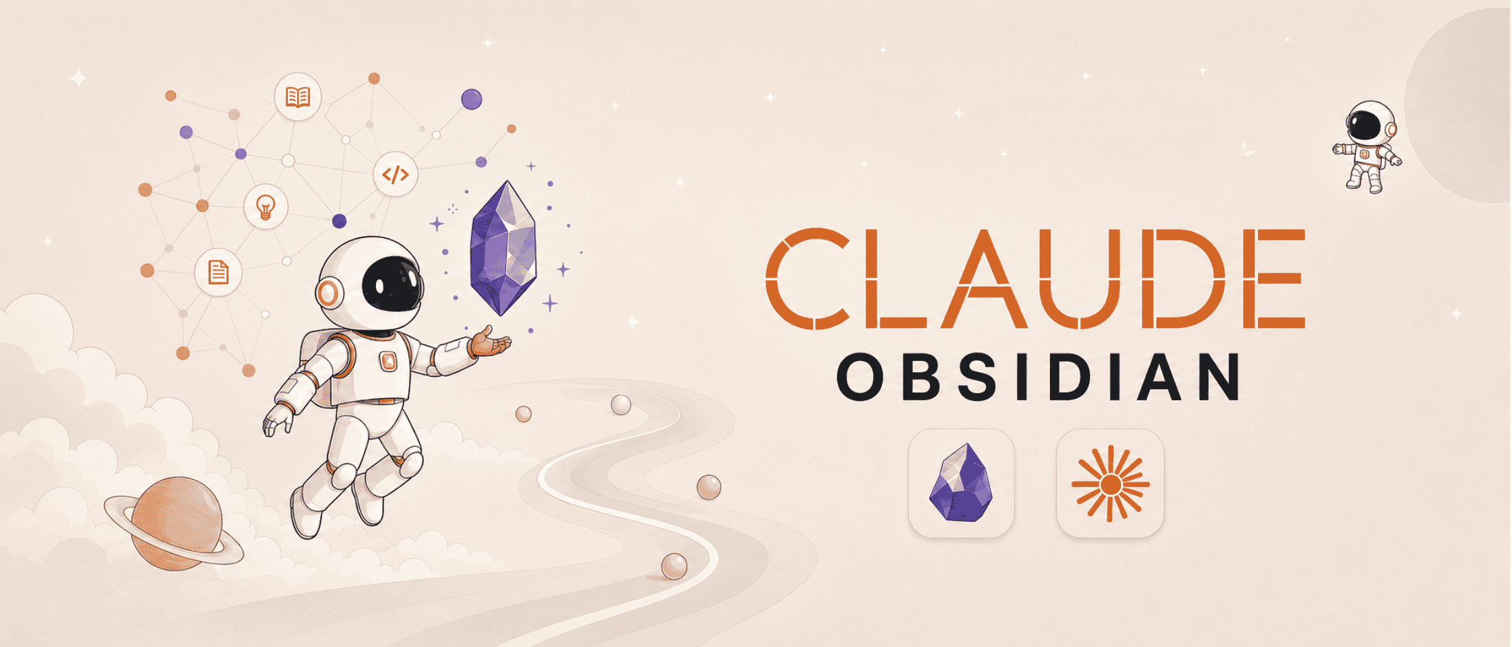 Astronaut/Obsidian crystal/connected knowledge graph 封面
