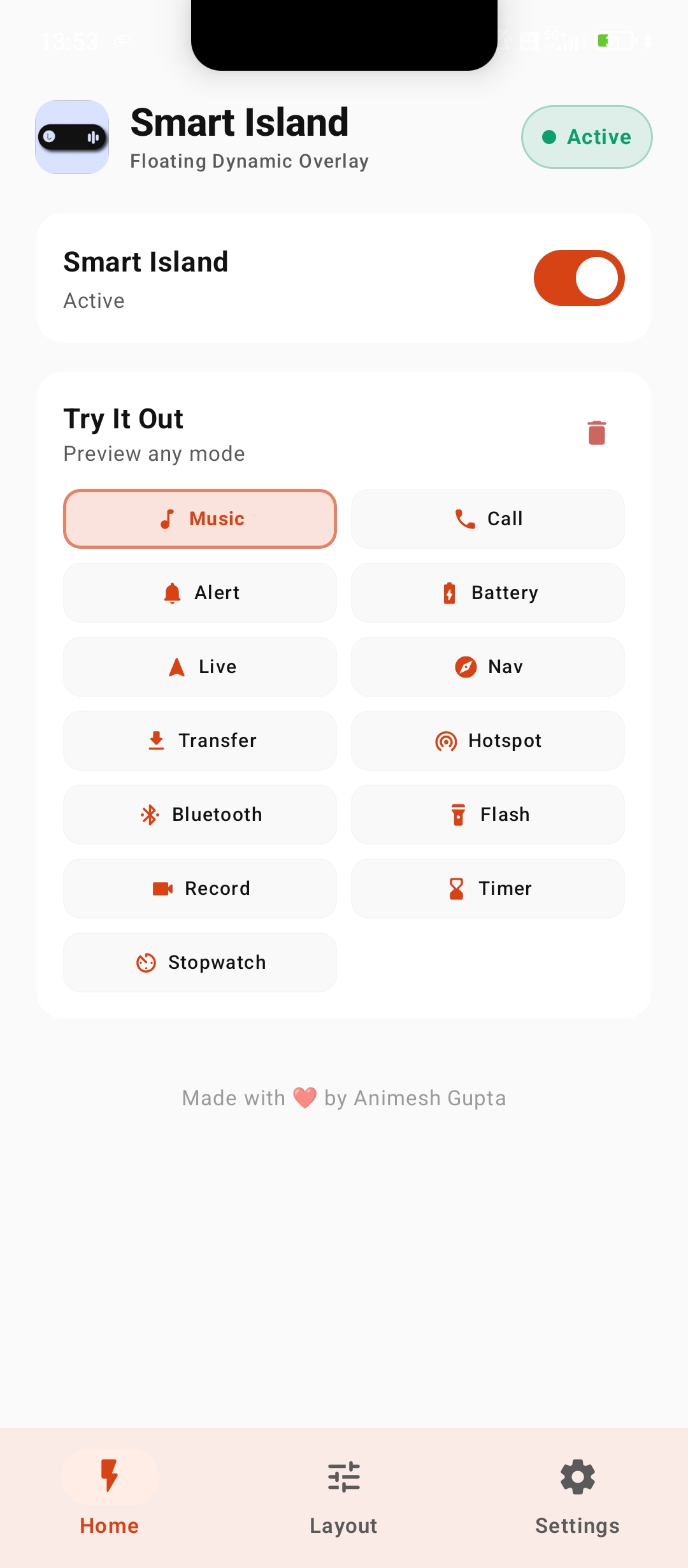 Home Screen & Try It Out