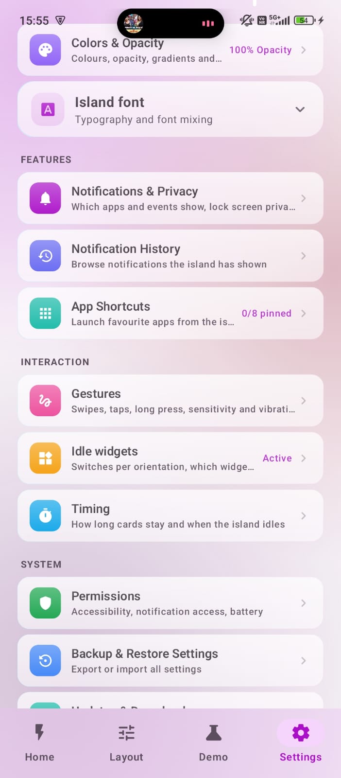 Settings & Customization