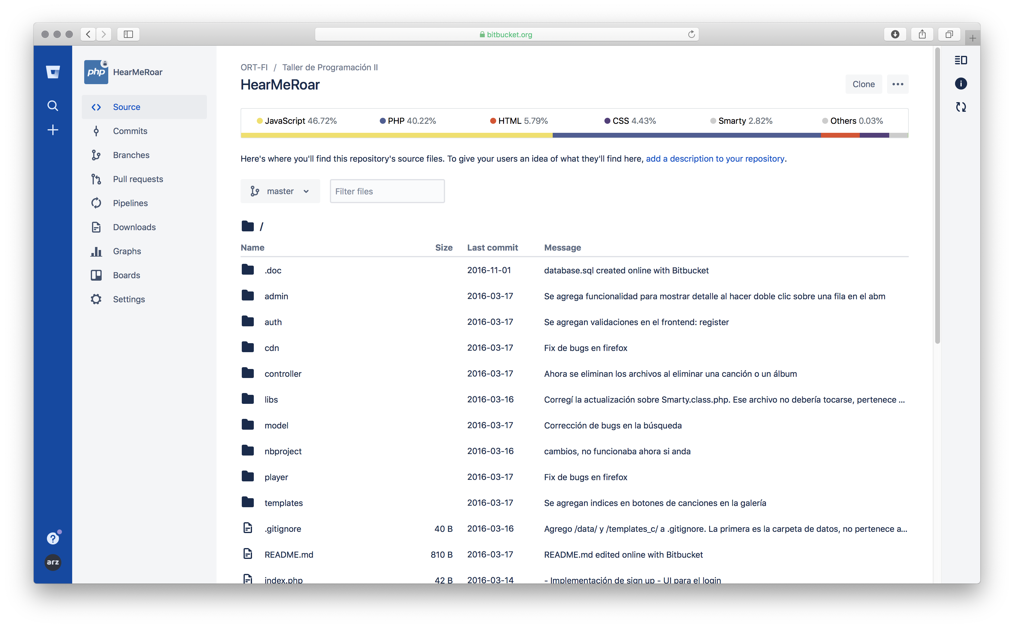 Bitbucket overview with Bitbucket Linguist