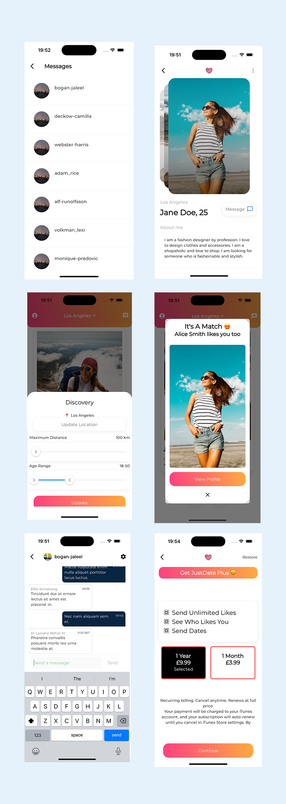 Just Date - Complete Flutter Dating UI App Template - 3