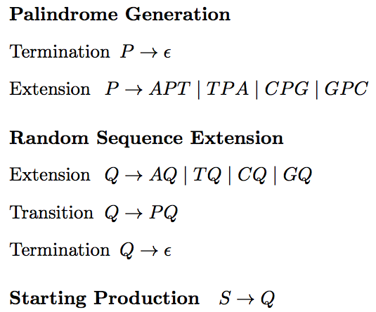 Palindrome CFG