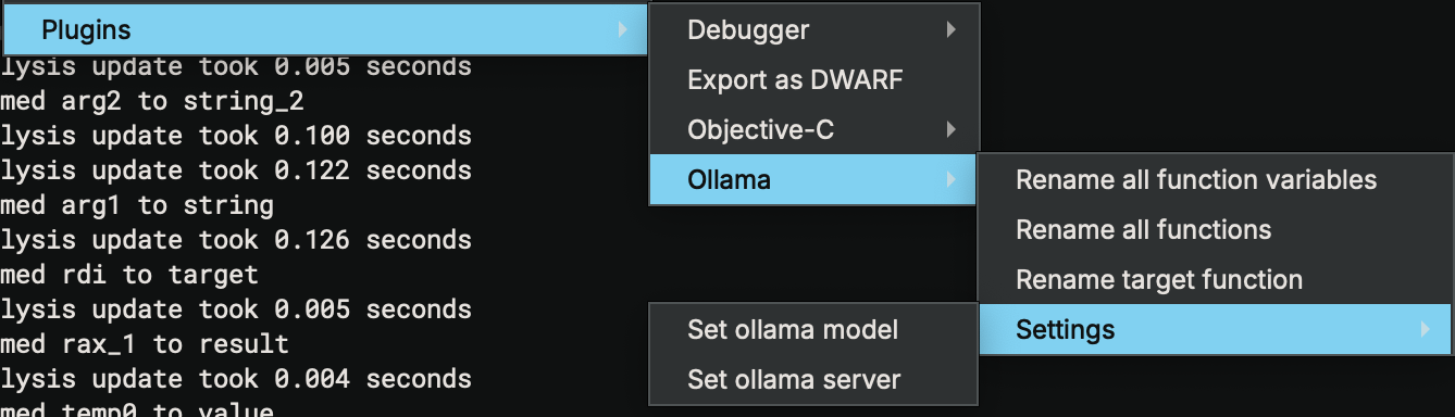 Plugin settings option