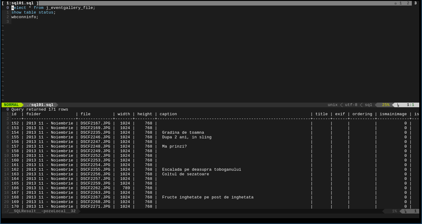 SQL Buffer result set