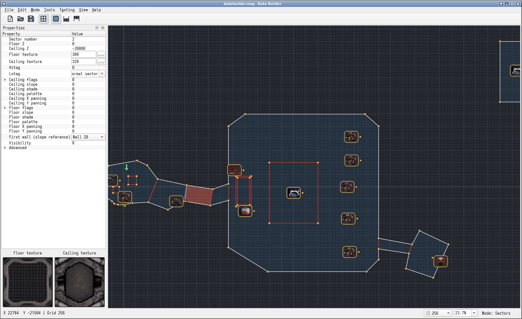 Duke Builder in 2D mode