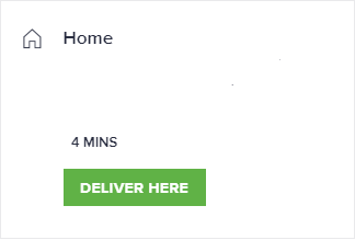 Address updates after clicking the DELIVER HERE button