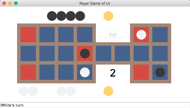 Implementation in Tkinter and Python. Shown is an early game state