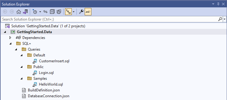 Ad-Hoc queries folder structure