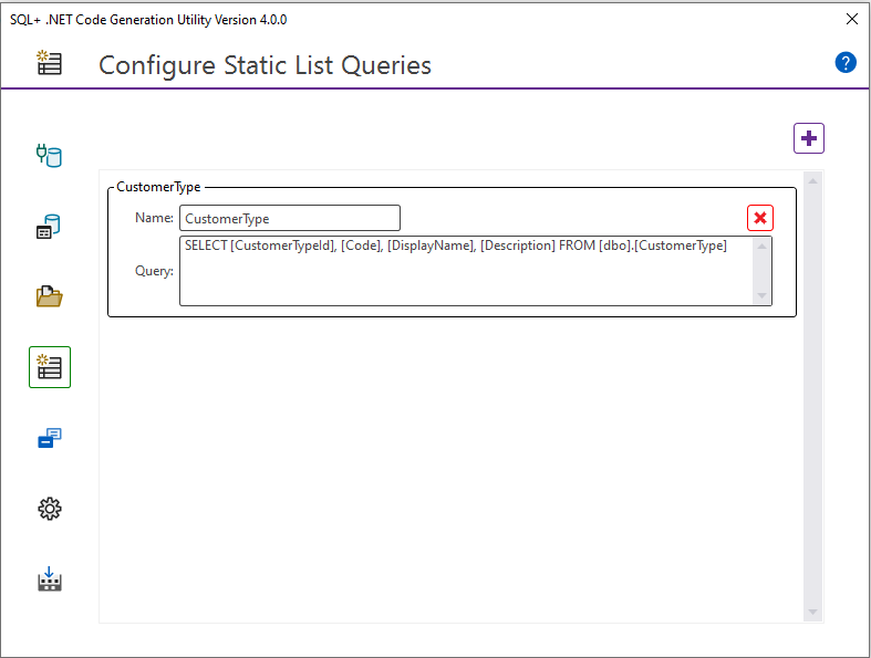 Generate static lists configuration