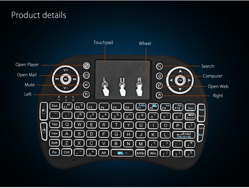 Image of iPazzPort Wireless Keyboard