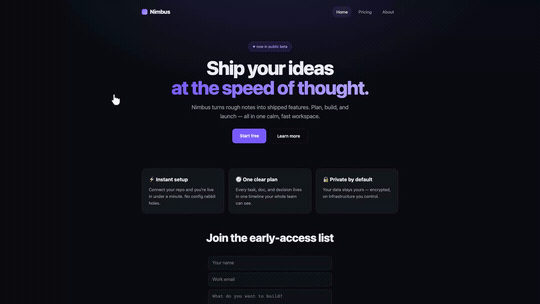 scrolltape --fill typing into a signup form
