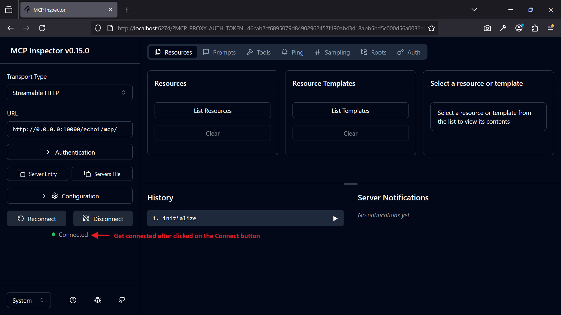 MCP Inspector Test