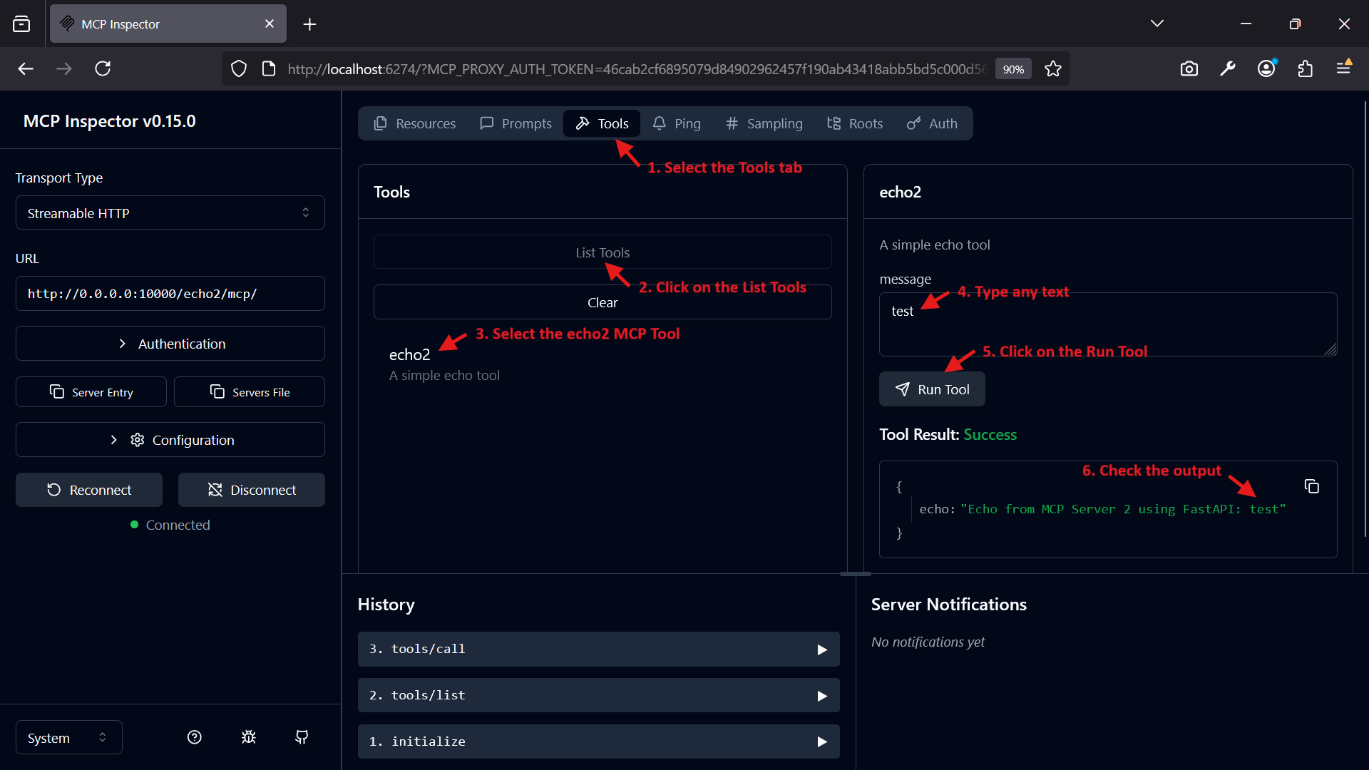 MCP Inspector Test