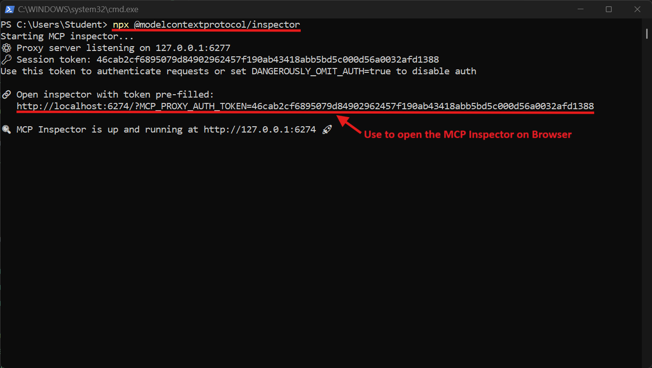 MCP Inspector Run