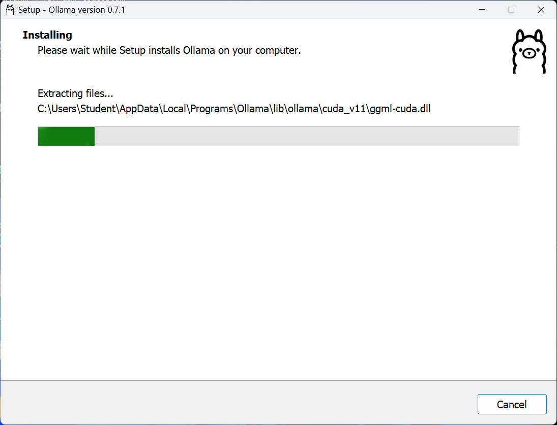 Ollama Setup Progress