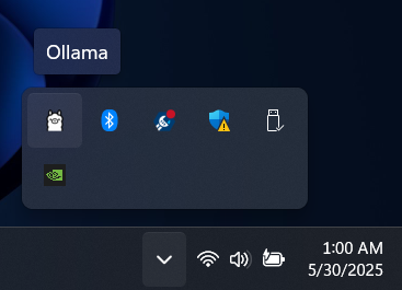 Ollama In System Tray