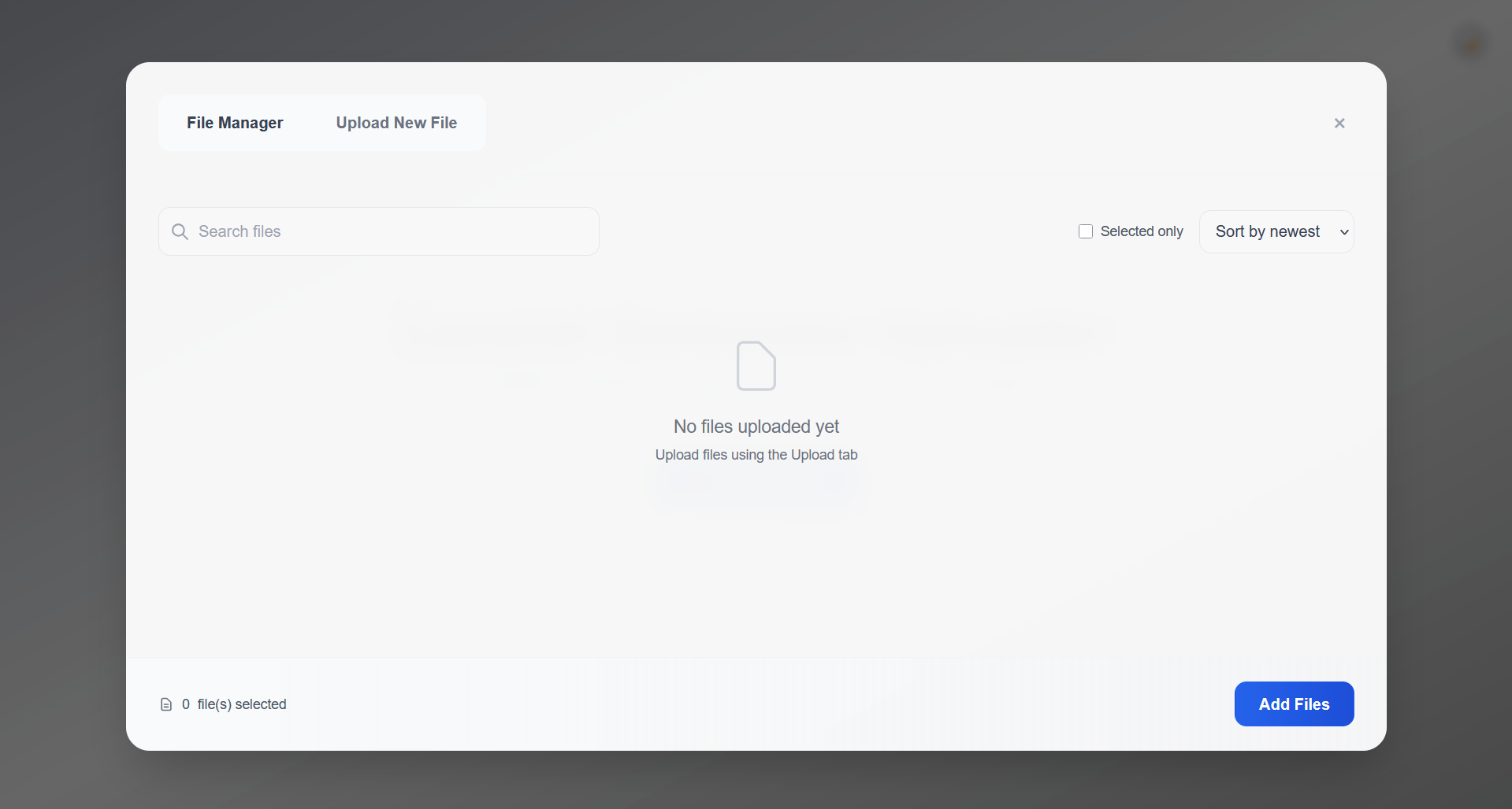 File Manager Empty