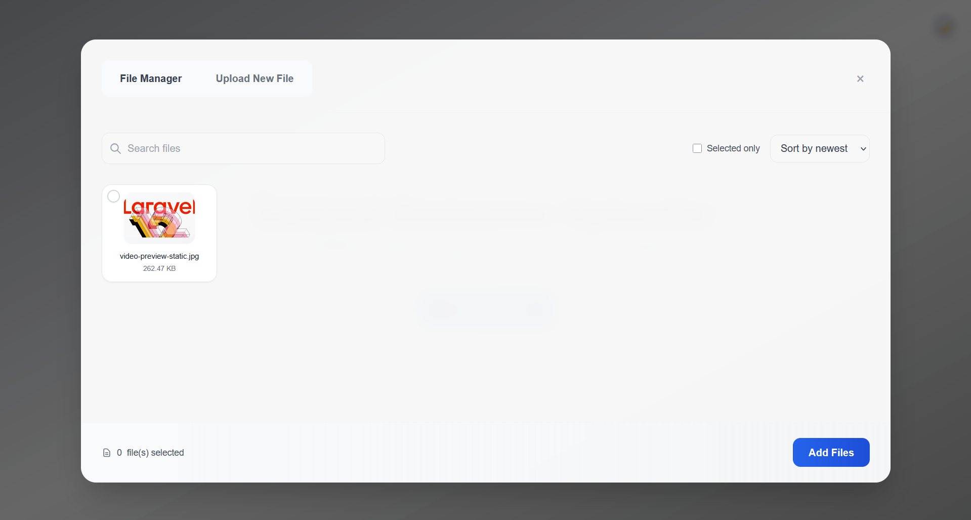 File Manager with Files