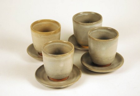 Ceramics - Wheel thrown cups and saucers