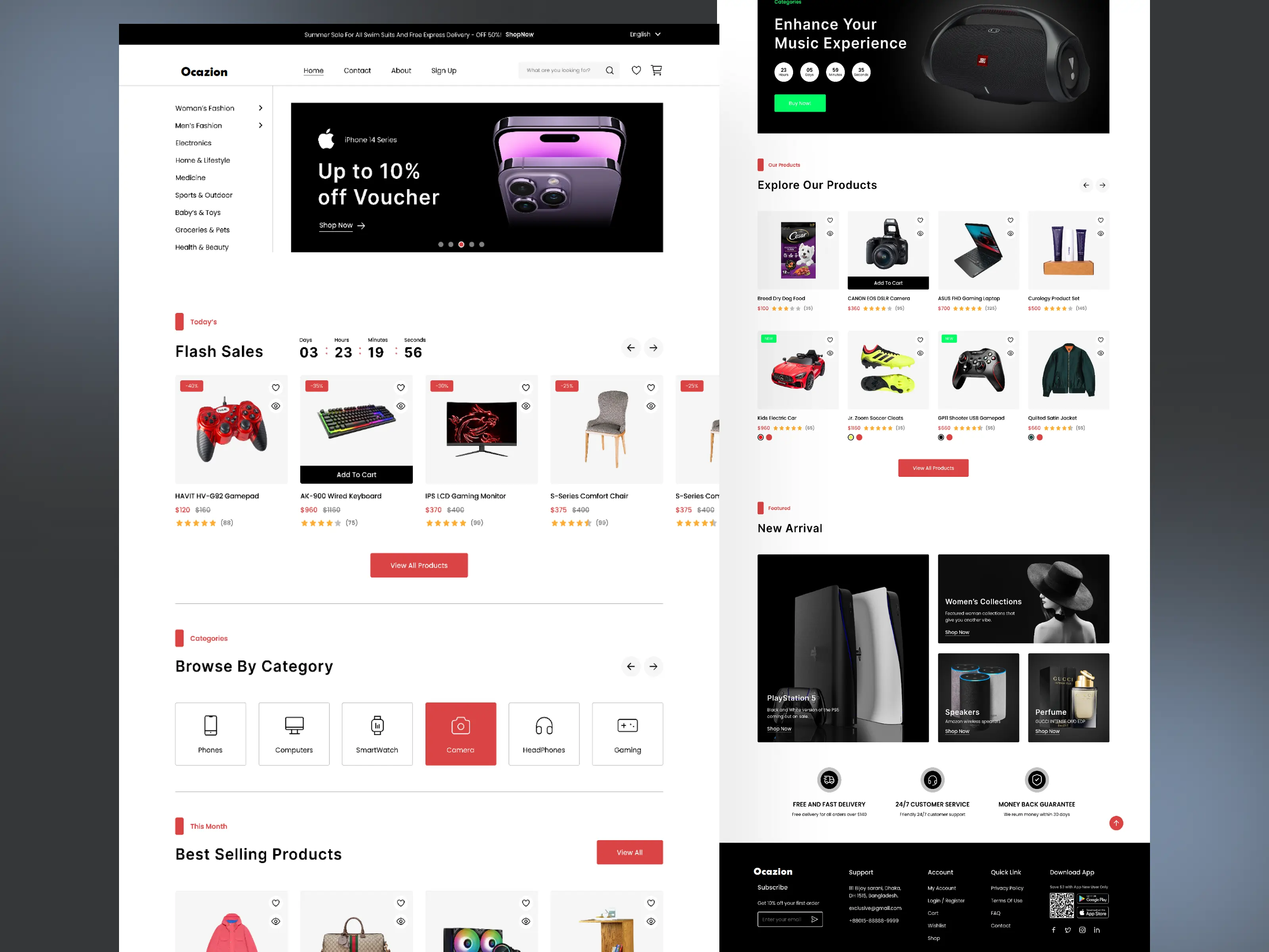 Ocazion 网站模板截图