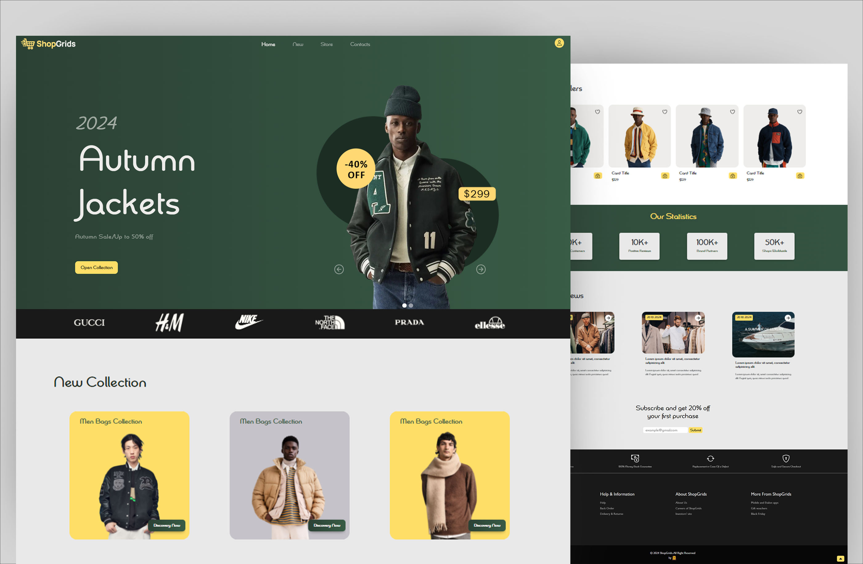 ShopGrids 网站模板截图