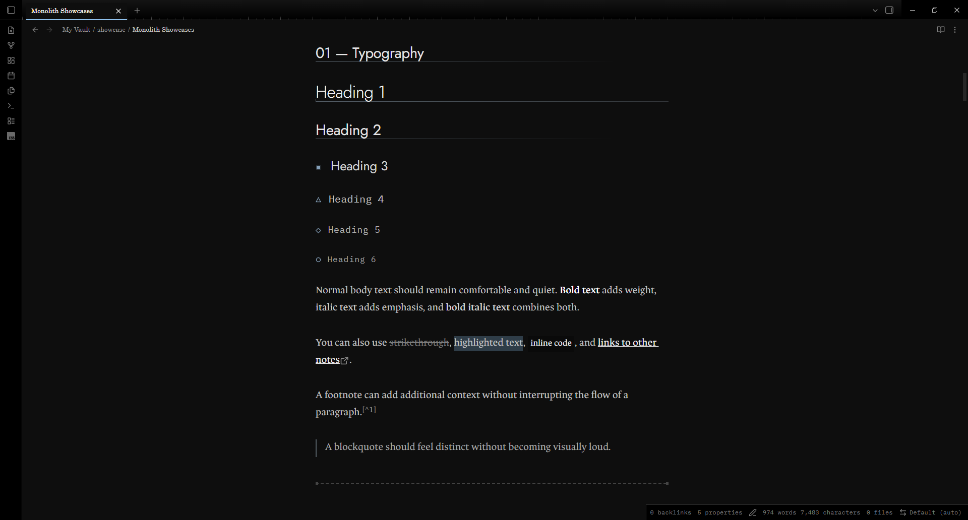Headings, bold, italic, and links