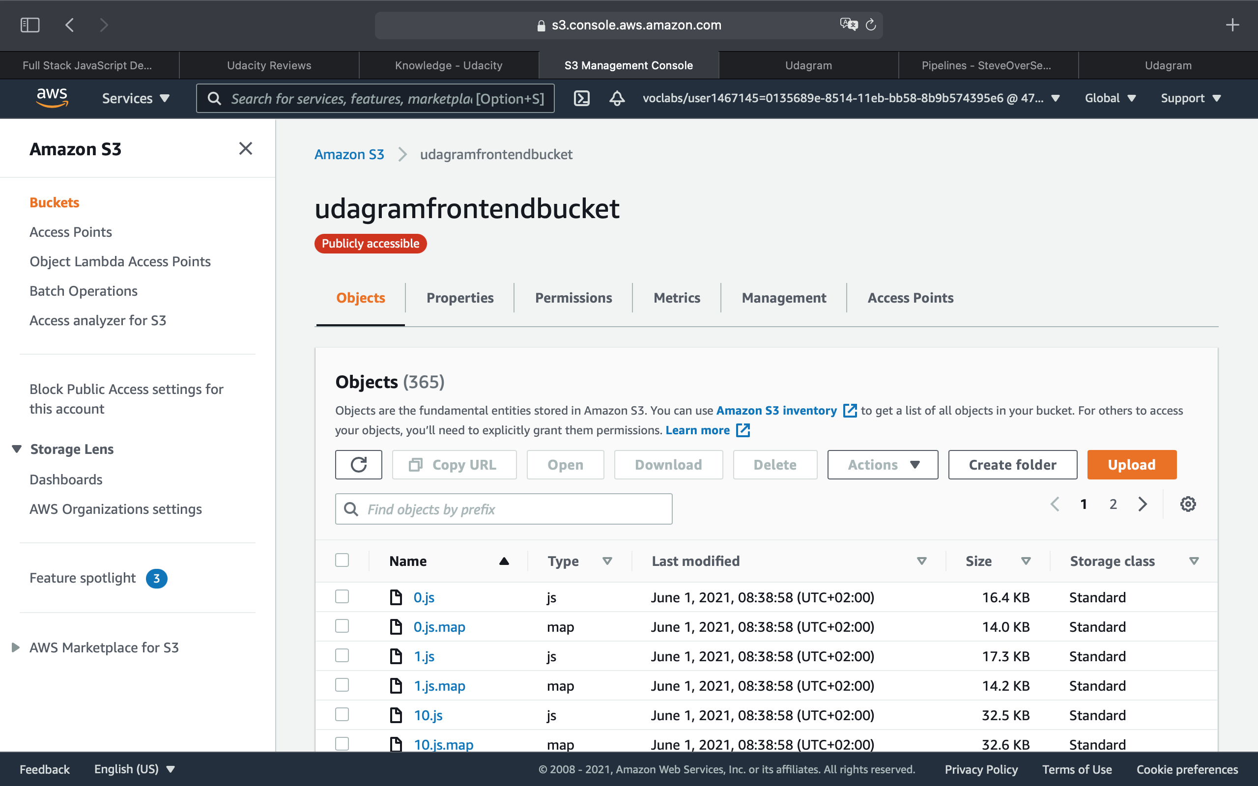 FrontEnd S3 Bucket