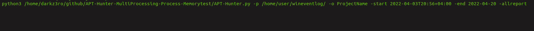 APT-Hunter analysing with all reports