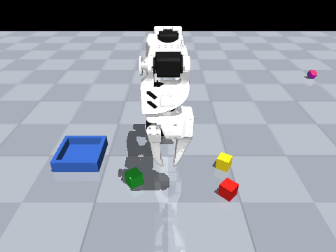 RGB-D perception pipeline picking cubes camera-to-tray