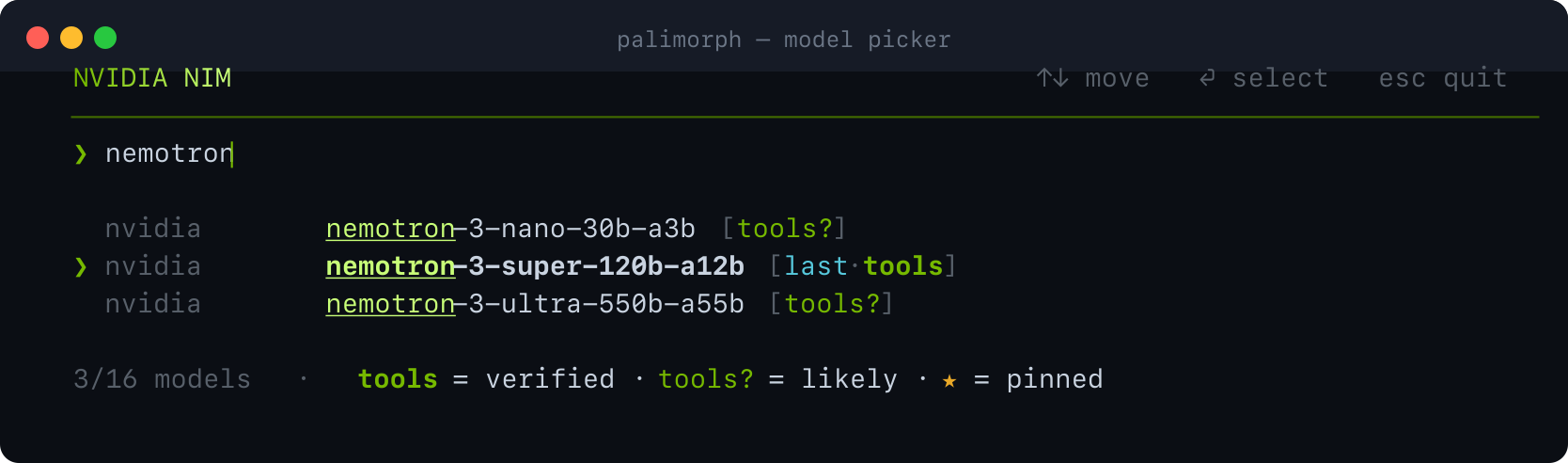 model picker filtering on 'coder'