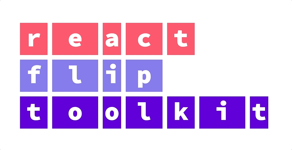 react-flip-toolkit animated logo
