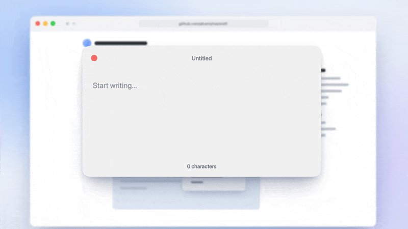 A Markraft note formats its Markdown as three points are typed and checked off, then shows the plain .md source underneath