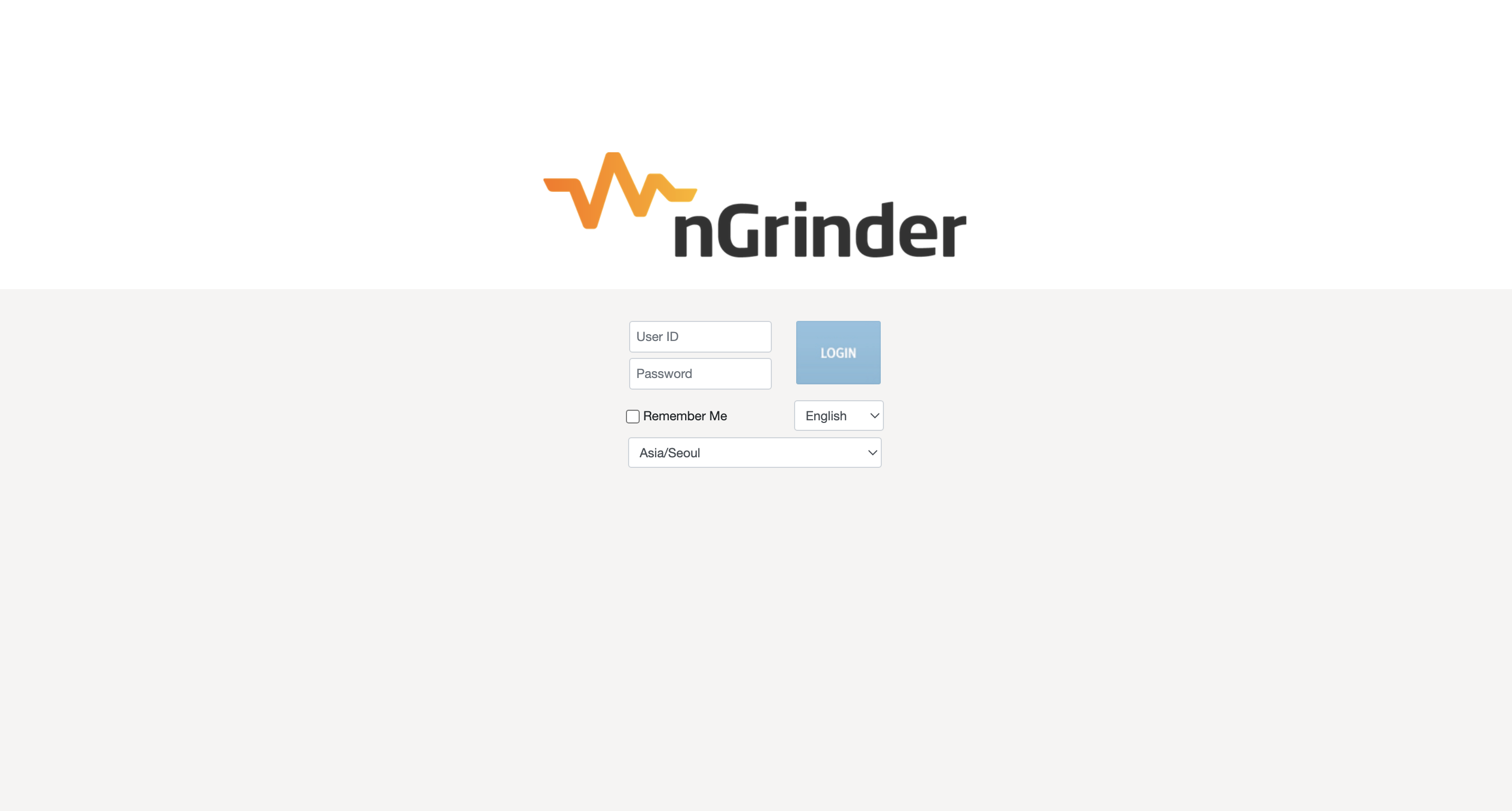 nGrinder 로그인 화면