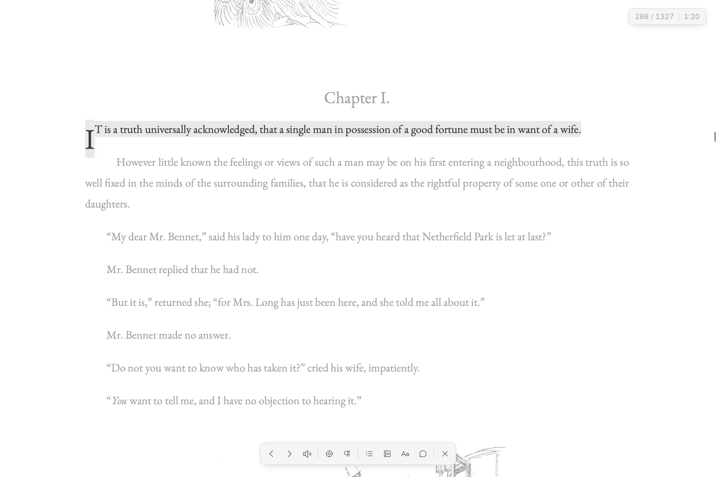 ReadAware sentence-by-sentence reader
