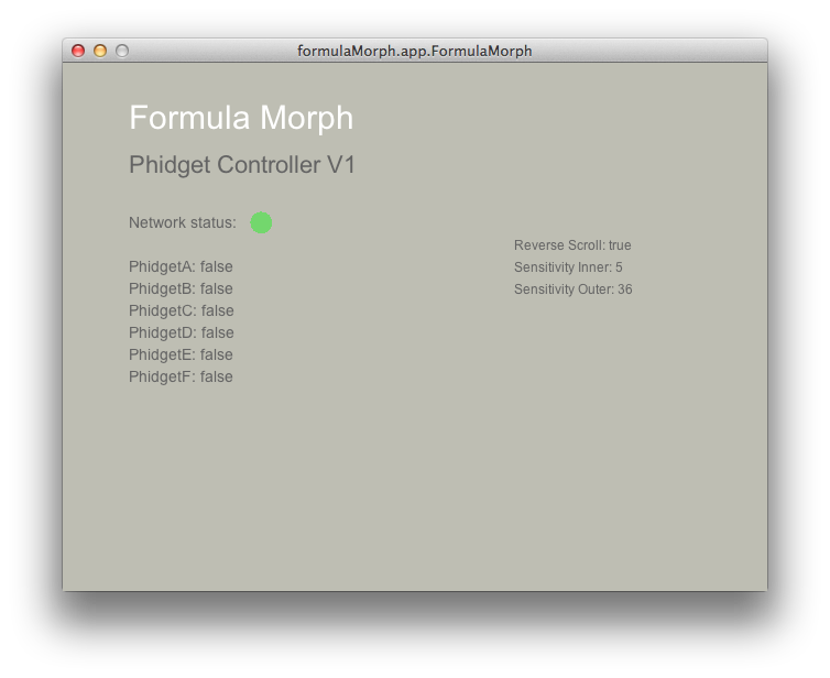 FormulaMorph Hardware Interface screen shot