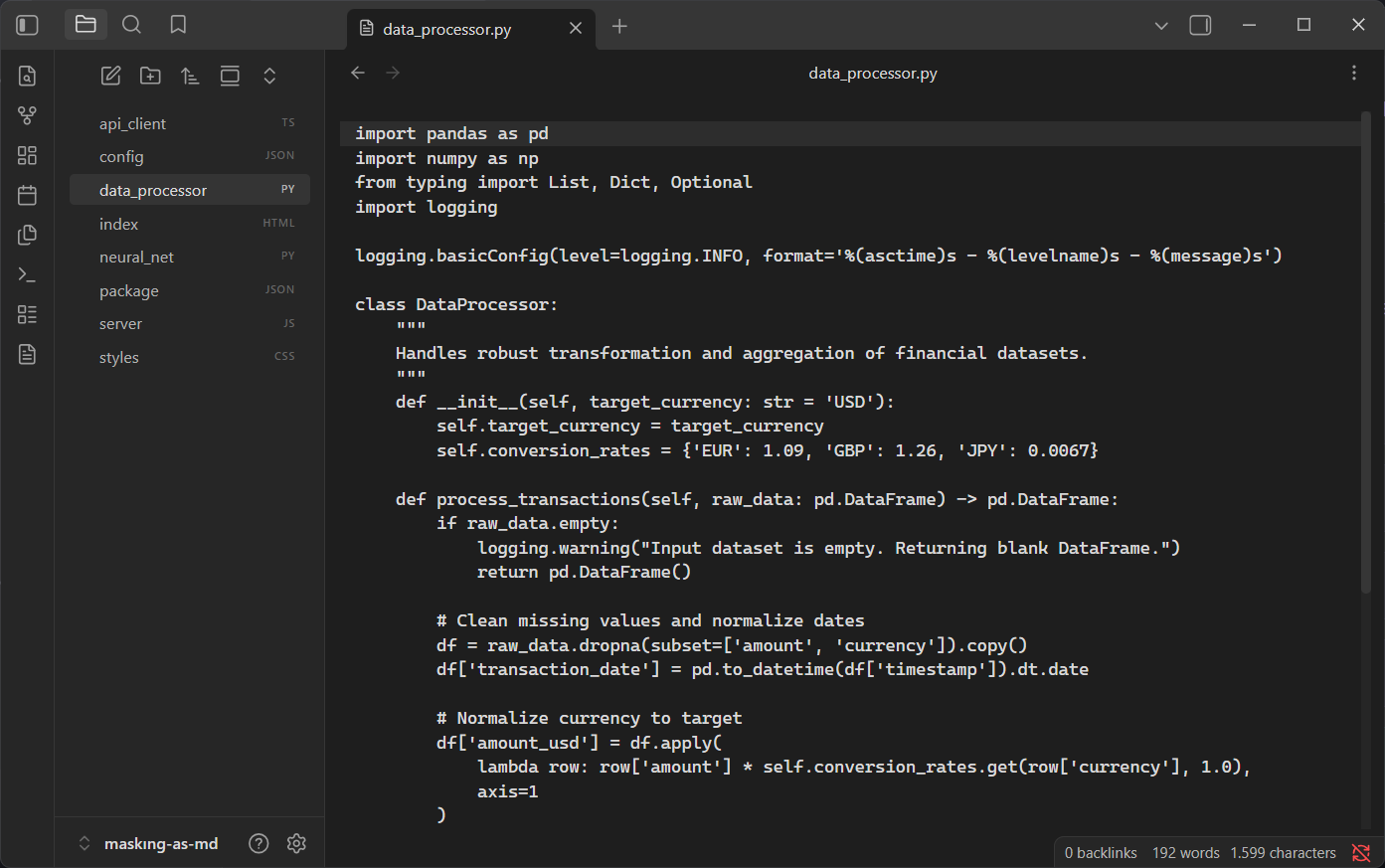 Code Editor View 2