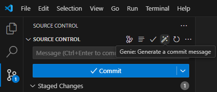 Genie: Generate commit message
