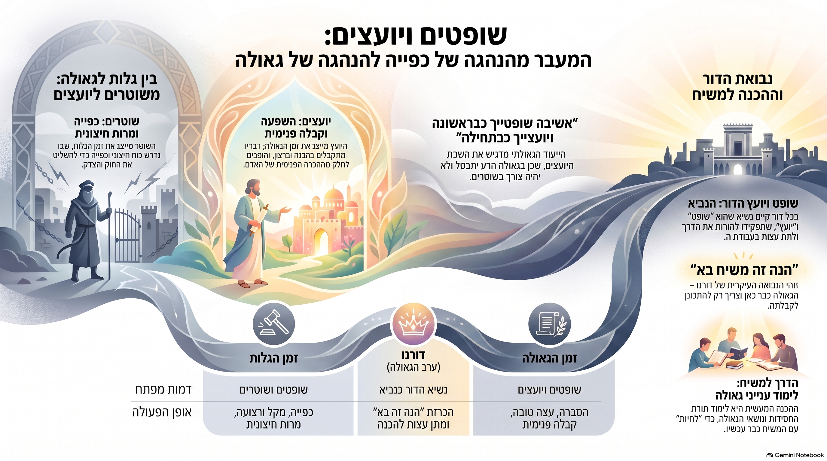 שופטים ויועצים - הנהגה של גאולה