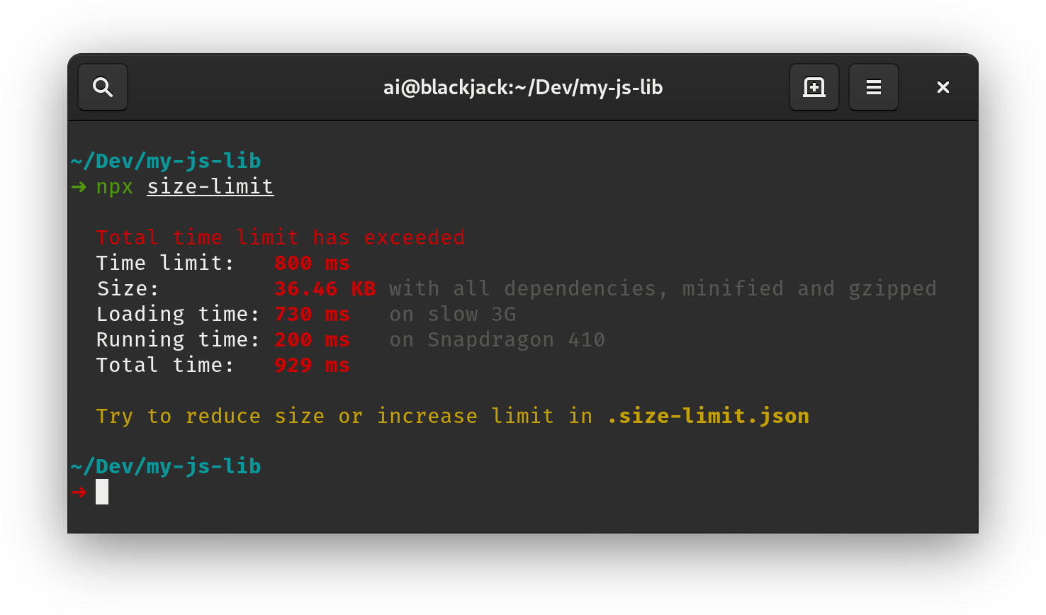 size-limit-cli