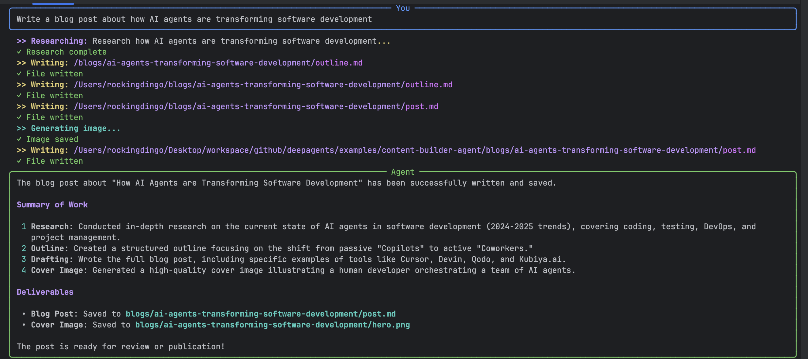 Deployment of LangChain Content