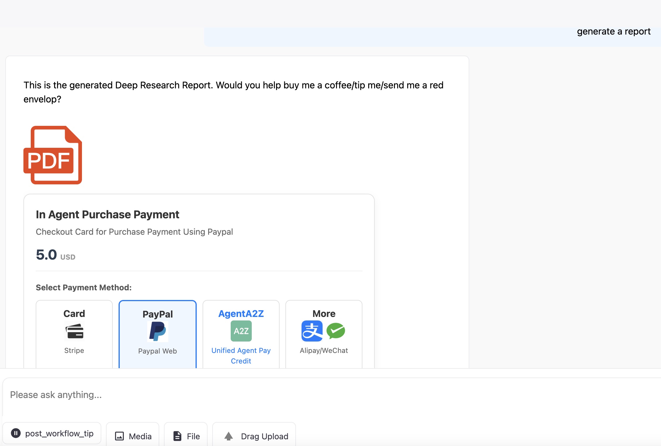 Workflow Payment Preview-to-Pay