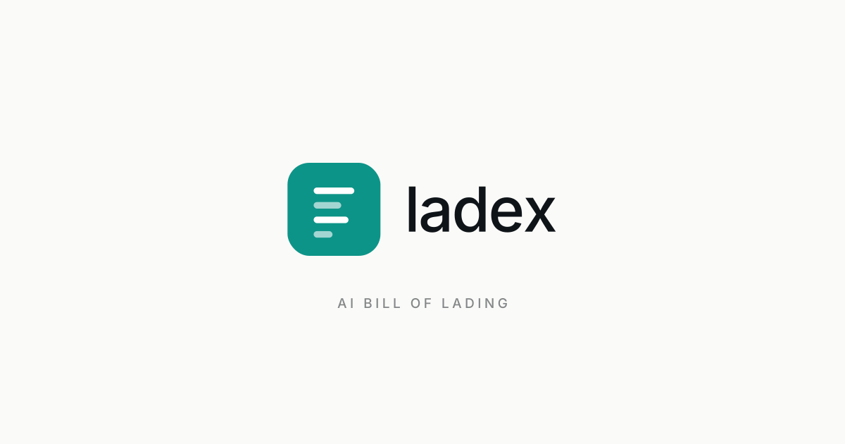 Ladex — a bill of lading for AI
