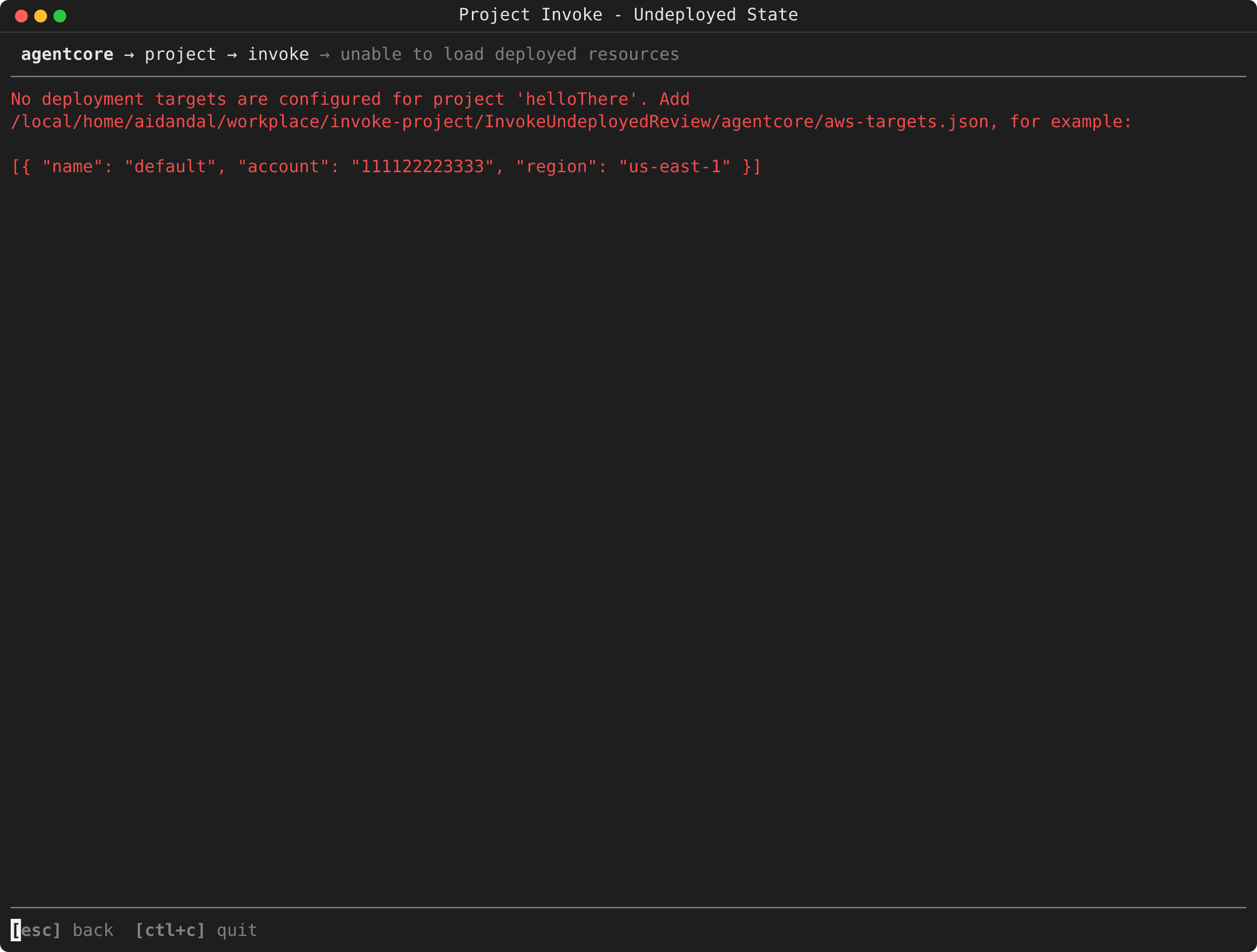 Project invoke undeployed state after the fix